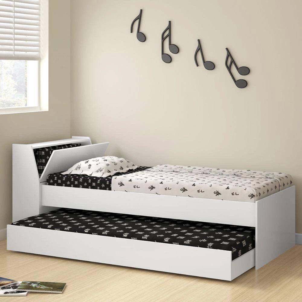 Cama Ditália Móveis Solteiro Bicama BB-28