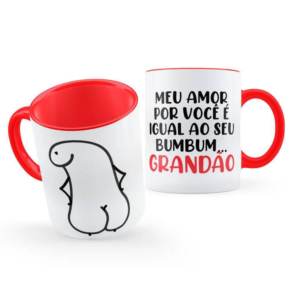 Caneca Bento Flork Meme Divertida Meu Amor por Você