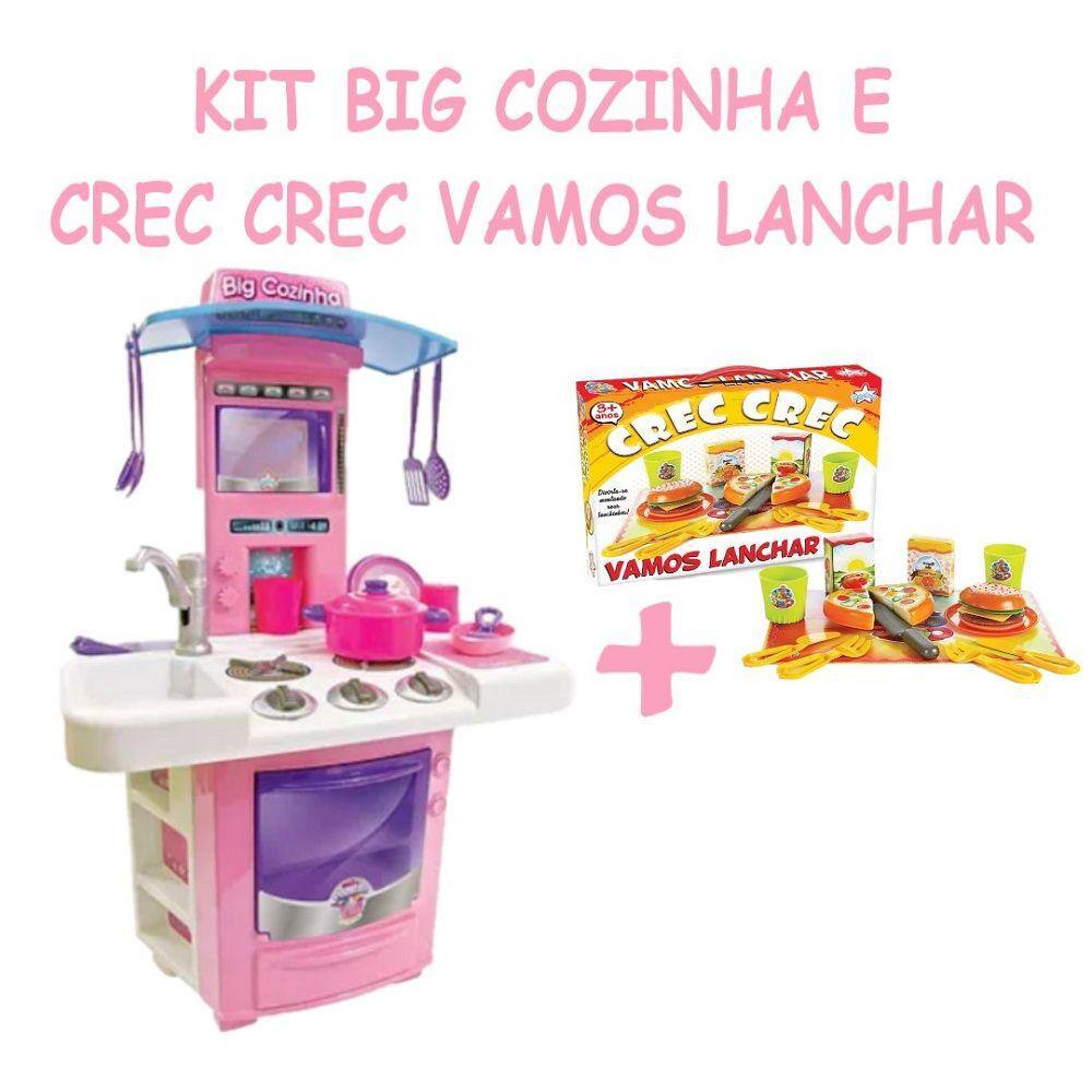 Cozinha com Jogo Jantar e Chá Com Comidinhas e Acessórios - Big