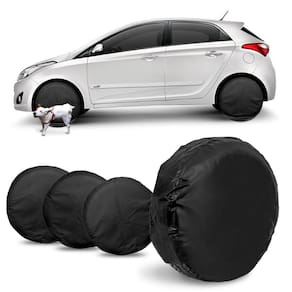 Capa Protetora de Roda Pneu do Carro Proteção contra Xixi de Cachorro Aro 15 16 17 Impermeável com Elástico 4 Peças