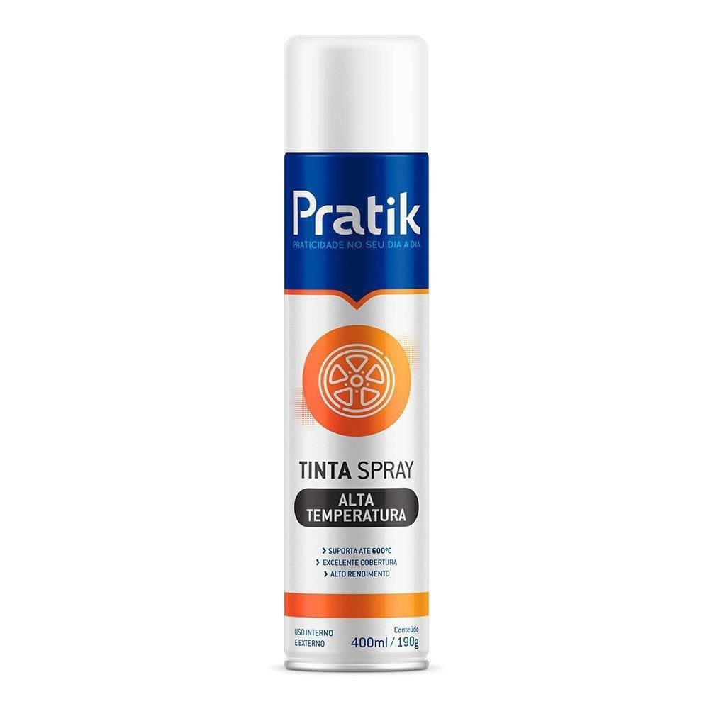 Tinta Spray Pratik Alta Temperatura Branco Fosco 400ml