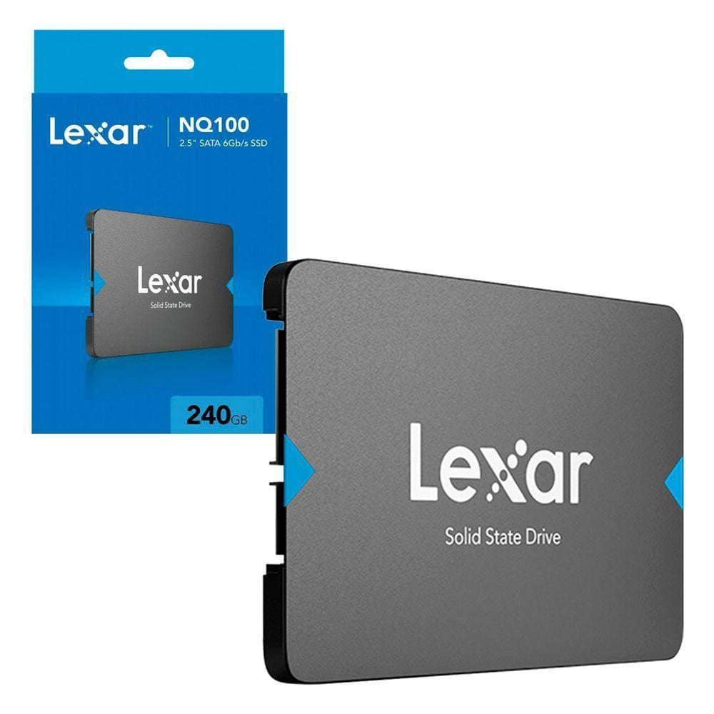 Hd Ssd 240gb Lexar Nq100, Leitura 550mb/s, 2.5" Sata Iii