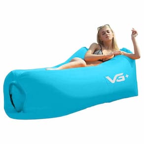 Sofá de Ar Hug Bag Inflável Camping Azul Claro VG+