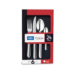 Faqueiro Turim 24 Peças Inox Brinox