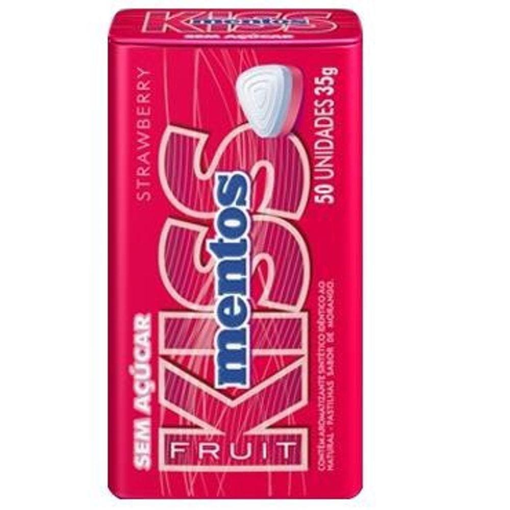 Mentos Lata Pastilha Kiss Morango