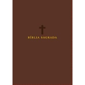 Biblia Nvi, Couro Soft, Marrom, Letras De Jesus Em Vermelho