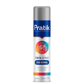 Tinta Spray Pratik Uso Geral Cinza Claro 400ml