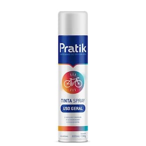 Tinta Spray Pratik Uso Geral Branco Fosco 400ml