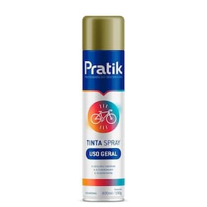 Tinta Spray Pratik Uso Geral Dourado 400ml