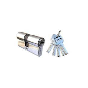 Cilindro Miolo Tambor Fechadura Pado Cromado Euro 60Mm 6 Cm