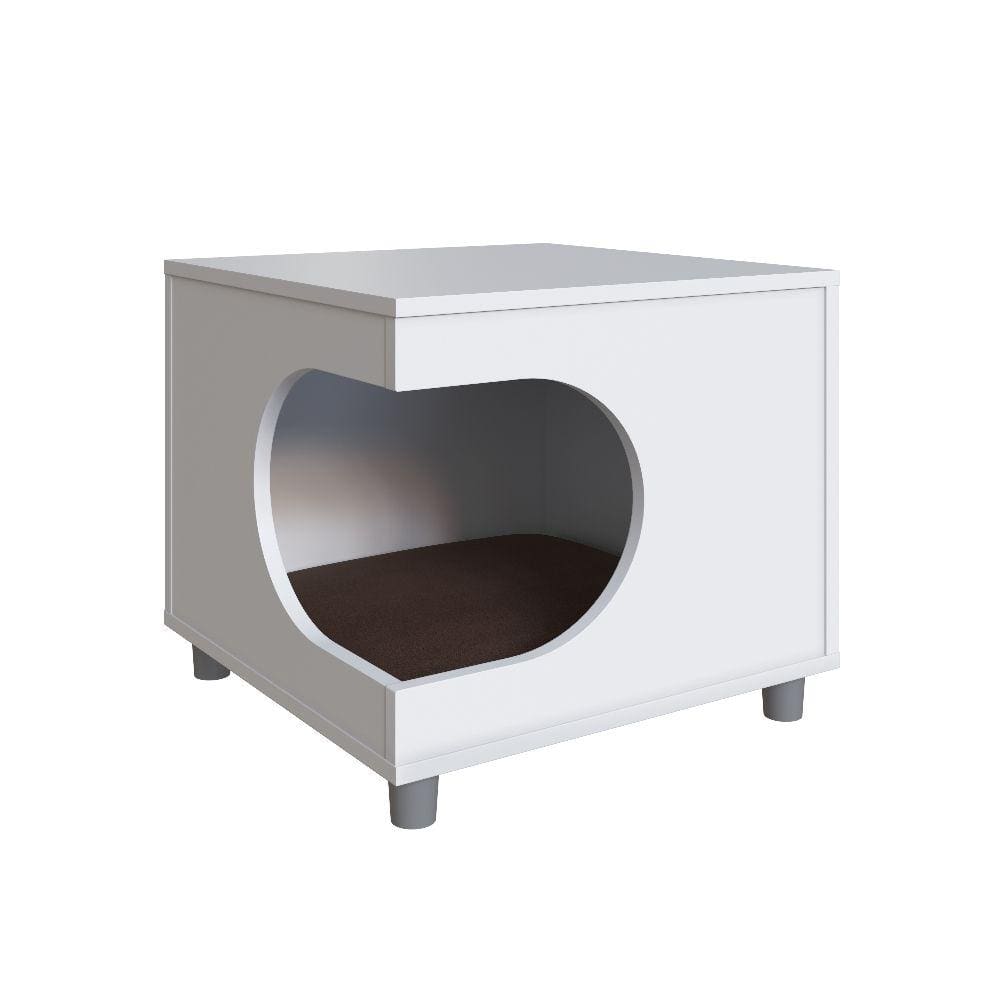 Mesa de Cabeceira Completa Móveis Pet PET003BCBC Branca SE