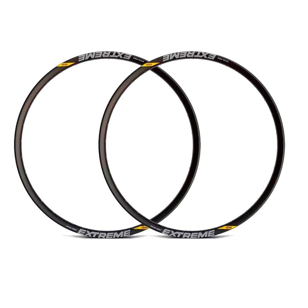 Kit 2 Rodas Aros 26/36 Furos Tubeless Ready Mtb Cross Country Valvula Presta Fina Extreme Pro Vzan
