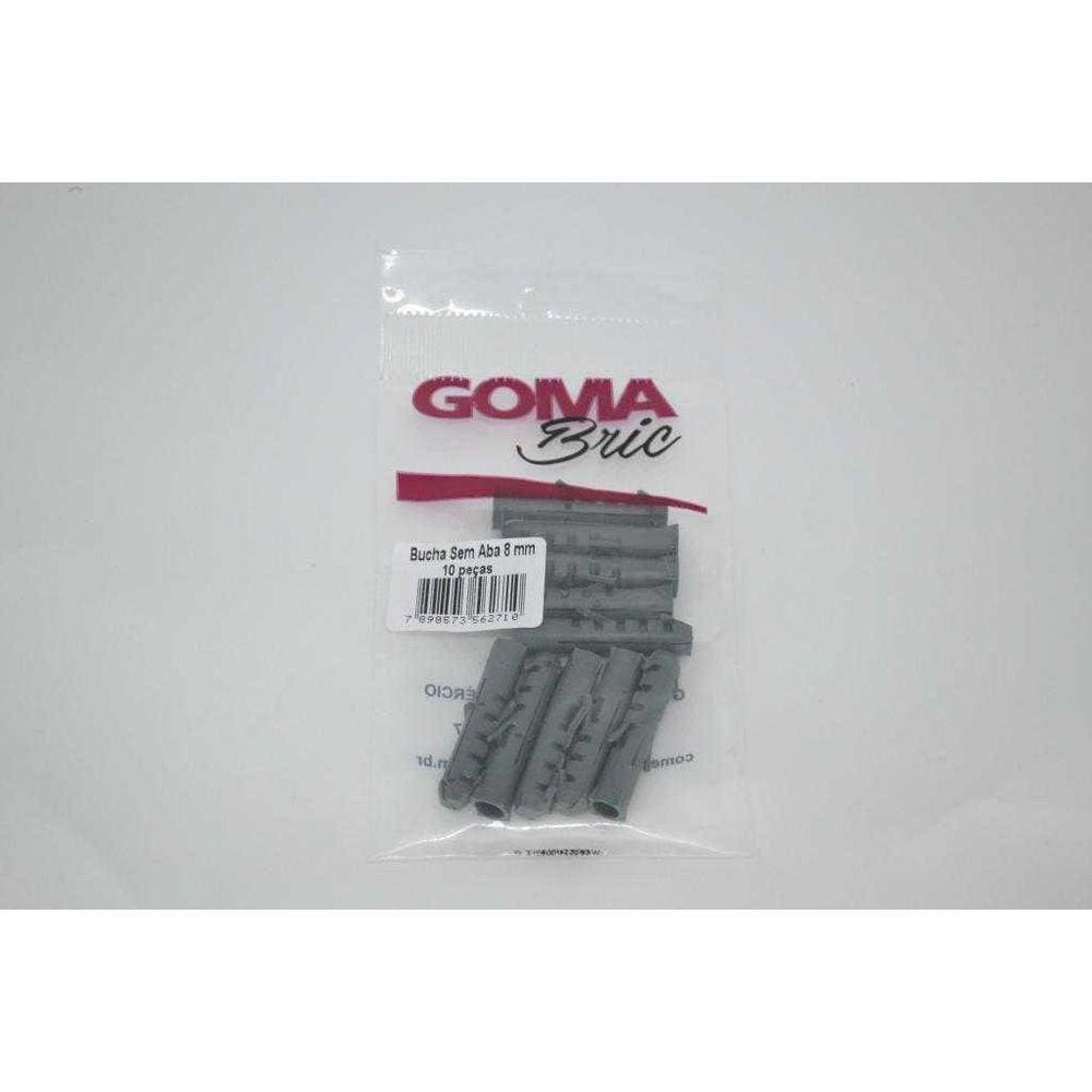 Bucha Plastica 08mm 10 Pecas Goma Bric