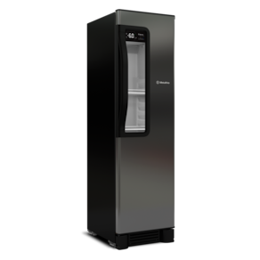 Cervejeira Expositor Vertical Metalfrio 324 Litros Beer Maxx Preto Porta Inox VN28TP 127V Tanque Plástico