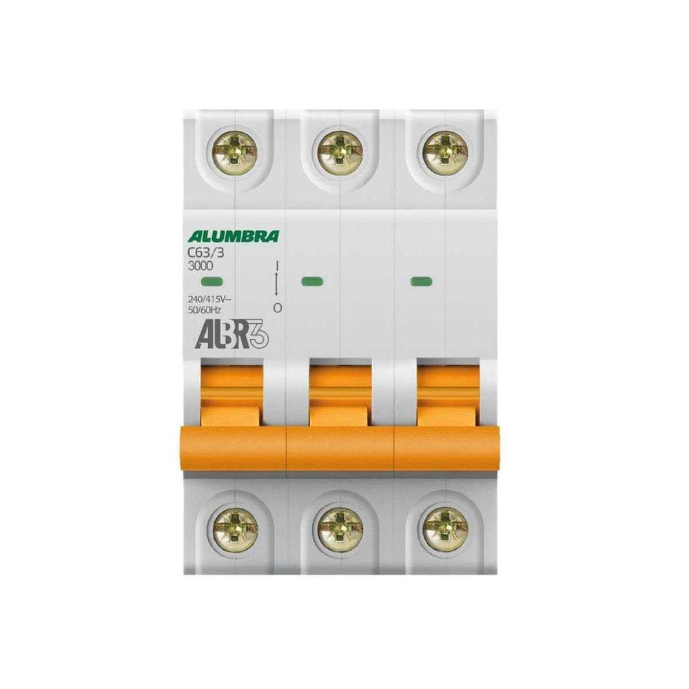 Disjuntor Din Alumbra Tripolar C63/3 240/415v