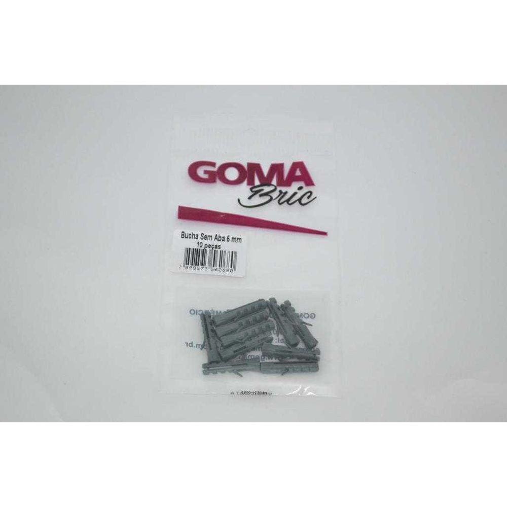 Bucha Plastica 06mm 10 Pecas Goma Bric