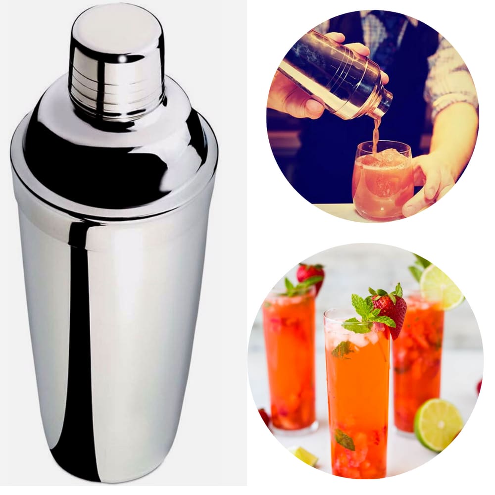 Coqueteleira Inox 500 ml para Drinks Coquetéis e Caipirinhas