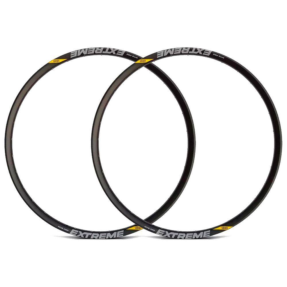 Kit 2 Rodas Aros 27,5/32 Furos Tubeless Ready Mtb Cross Country Valvula Presta Extreme Pro Vzan