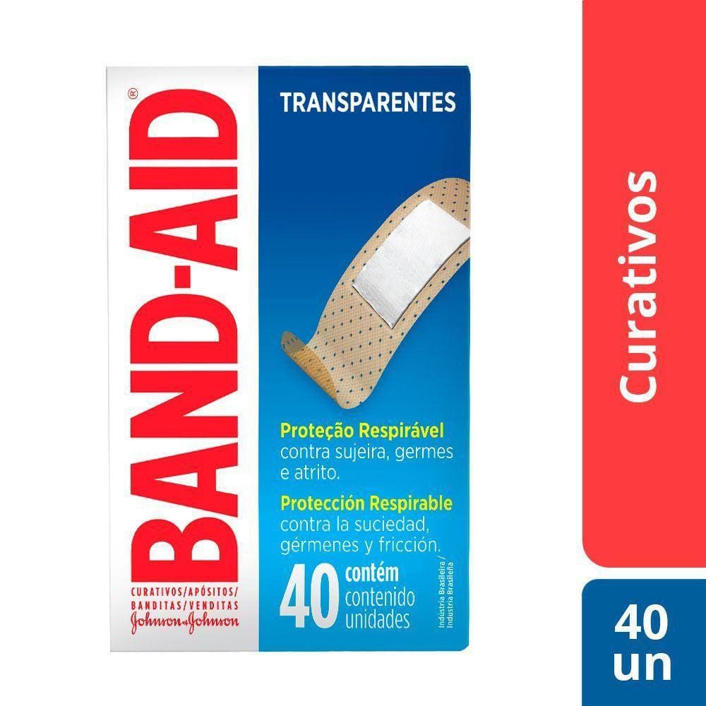 Curativos Band-Aid Transparentes 40 Unidades