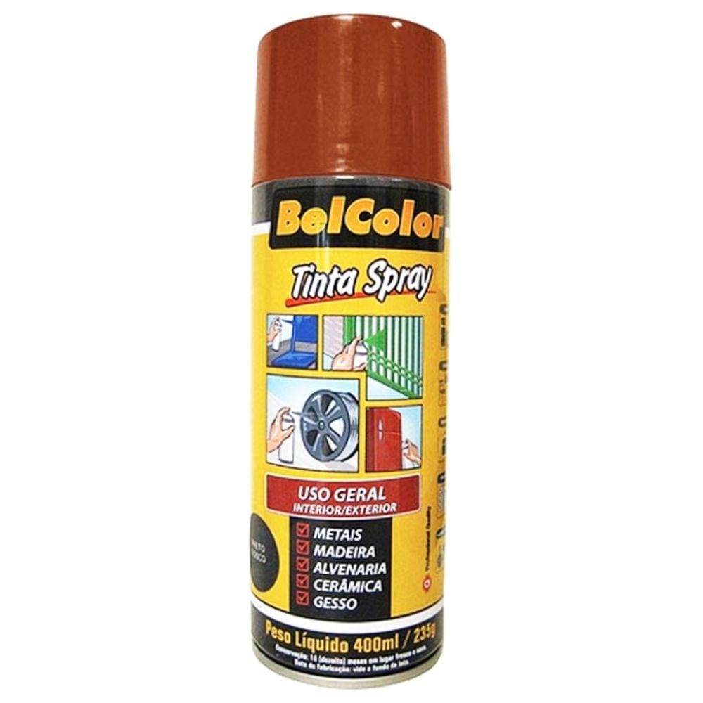 Tinta Spray Uso Geral 400ml Marrom Beltools
