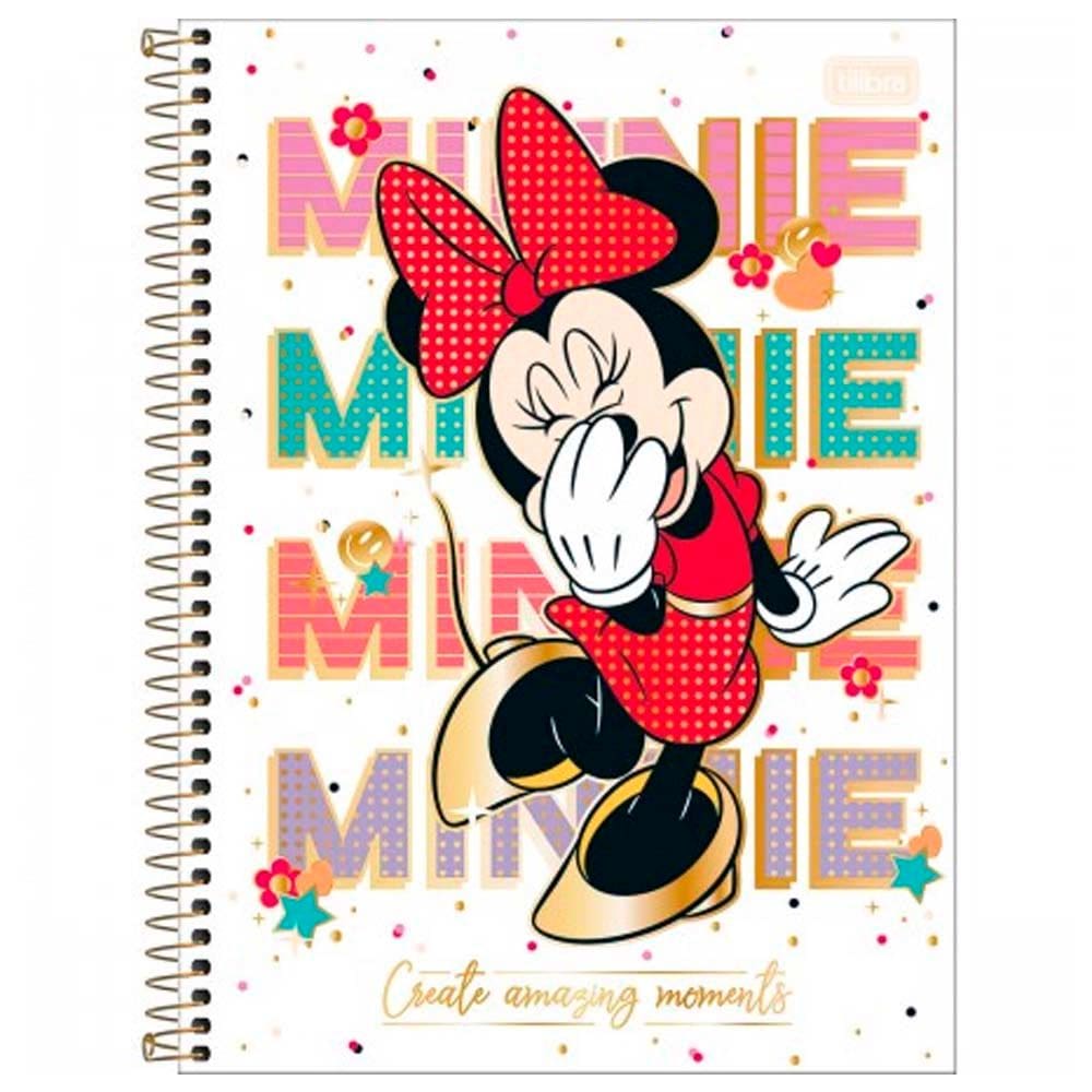 Caderno Universitário Minnie Mouse 1 Matéria C/80 Folhas Tilibra