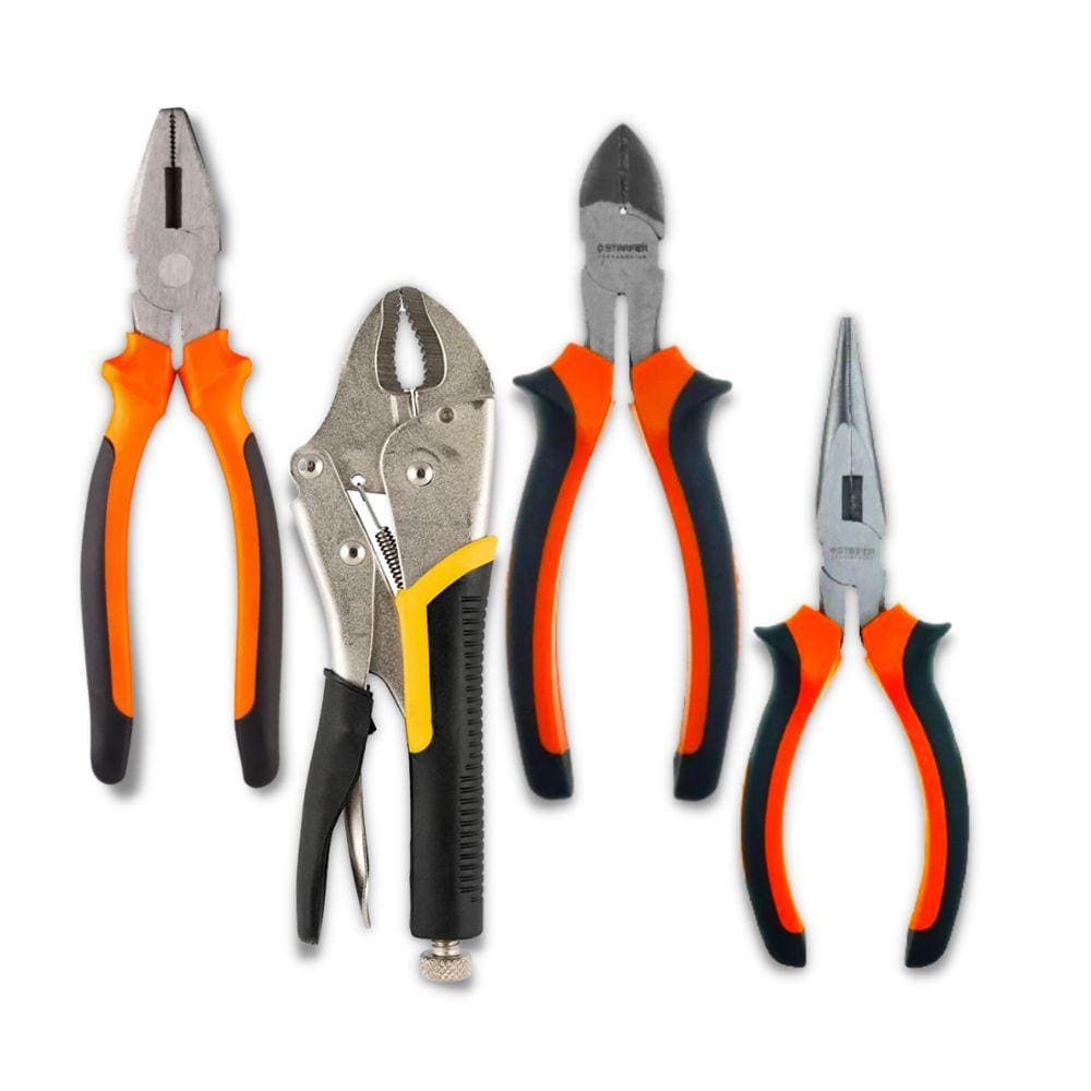 Kit Jogo Alicates Utilidades Universal Corte Bico Pressão