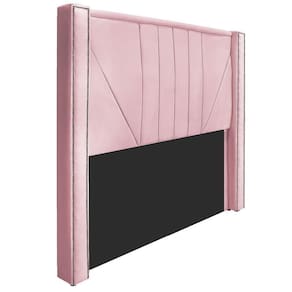Cabeceira Solteiro 90 Cm Para Cama Box Suede Rosa Bebê