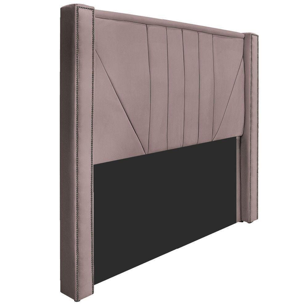 Cabeceira Queen 160 Cm Para Cama Box Linho Rosê