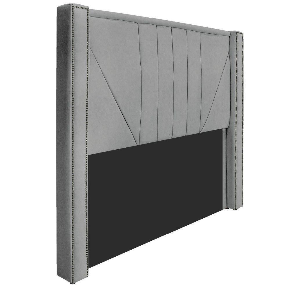 Cabeceira Solteiro 90 Cm Para Cama Box Corano Cinza