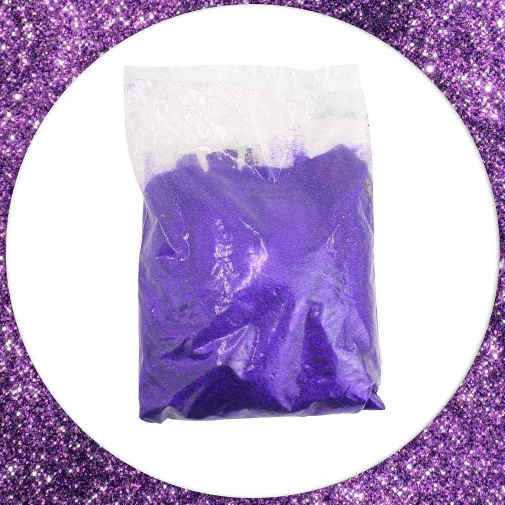 Glitter Purpurina Com Brilho Carnaval Festa 500G Roxo