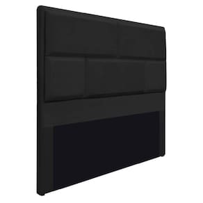 Cabeceira Solteiro Brick 90 Cm Cama Box Corano Preto