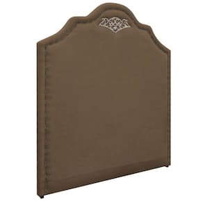Cabeceira King 195 Cm Para Cama Box Suede Marrom