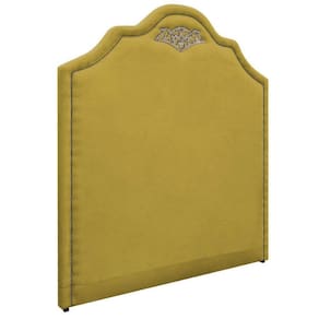 Cabeceira Casal 140 Cm Para Cama Box Suede Amarelo