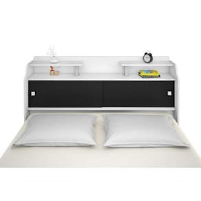 Cabeceira Box Casal Elisa Branco Ou Branco/preto