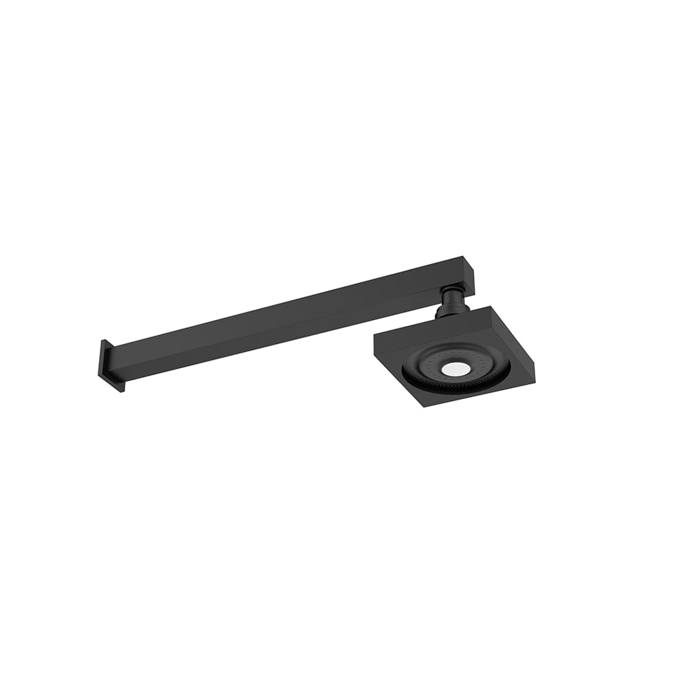 Chuveiro Ducha Auto Limpante com Haste Quadrada  - Black WJ-0937-H