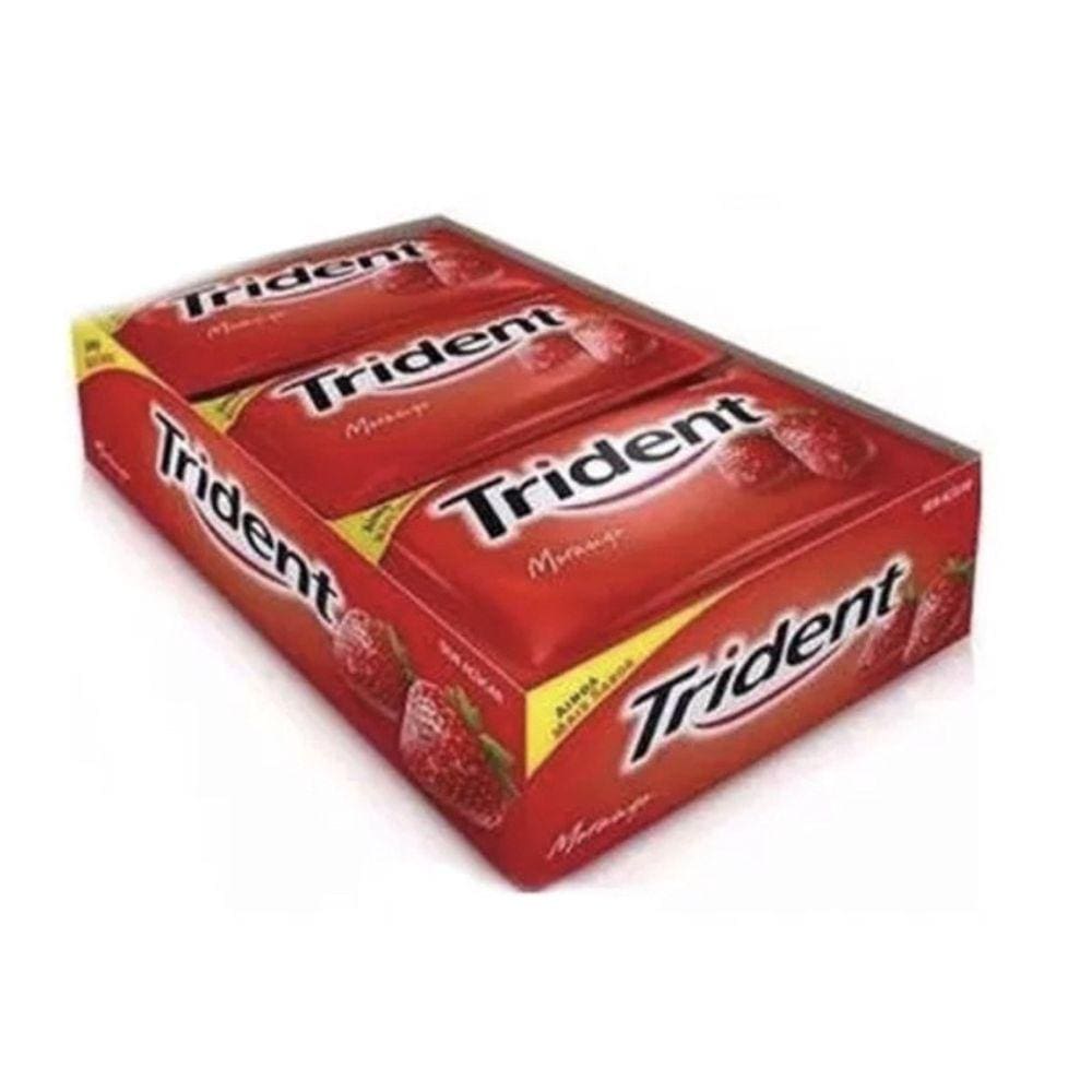 Chiclete Trident Morango Caixa C/21 unids de 8g