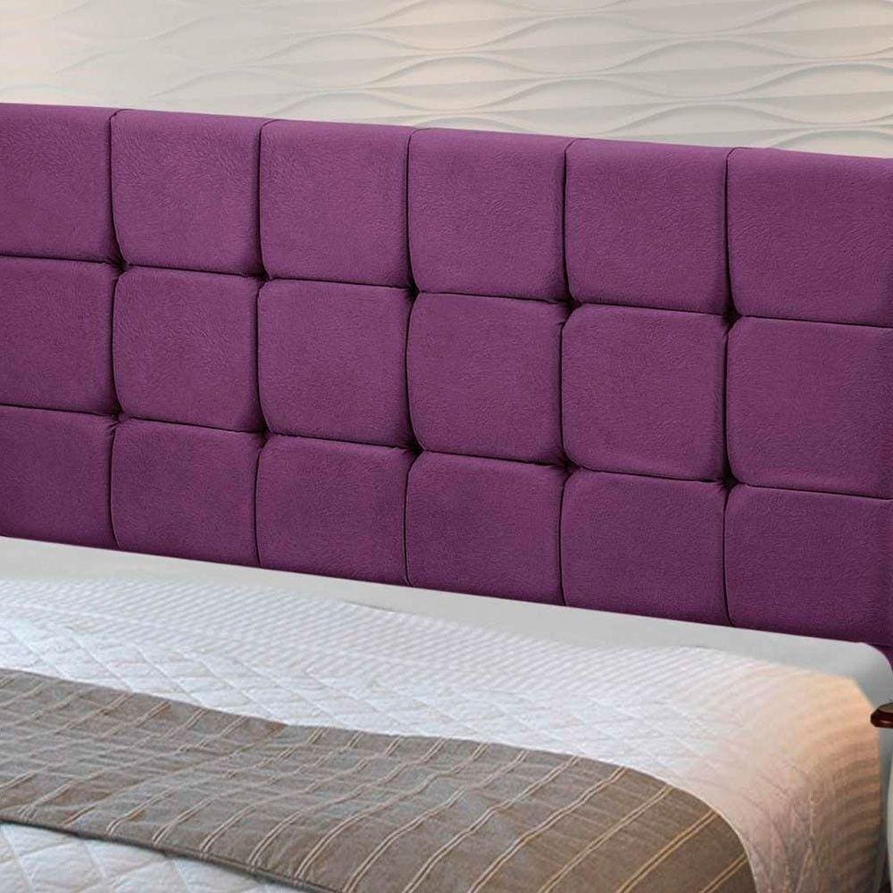 Cabeceira Julia 1,95 M King Com Design Moderno Lilás