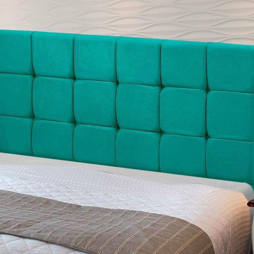 Cabeceira Julia 1,95 M King Com Design Moderno Ciano