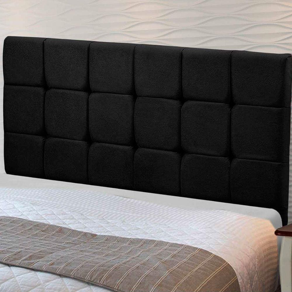 Cabeceira Julia 1,40 M Casal Com Design Moderno Preto