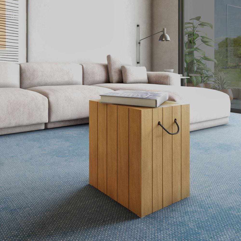 Banco Madeira 32,5x42x32,5cm Maciça Joy Artemobili Marrom