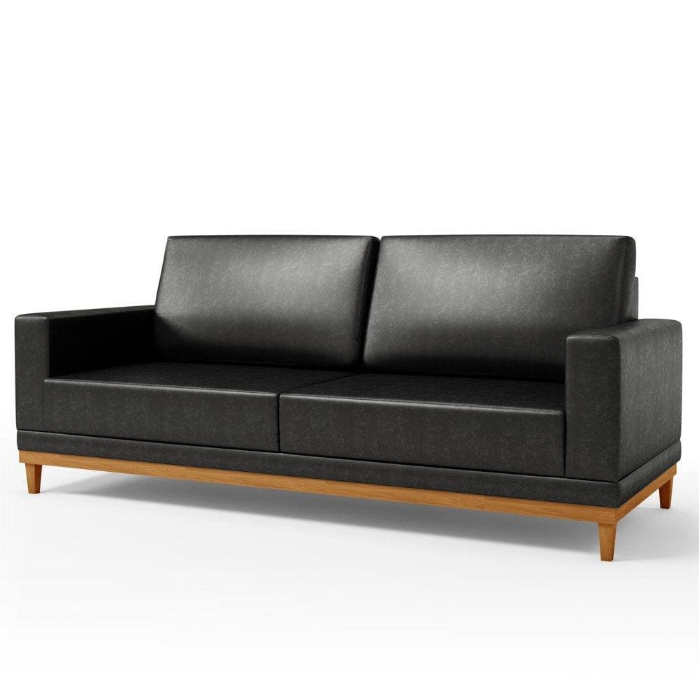 Sofá 145cm 2 Lugares Kayrós D05 Couríssimo Preto - Mpozenato