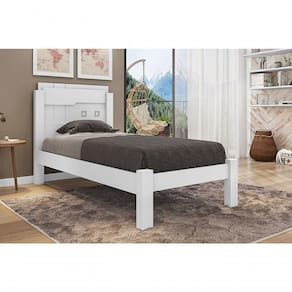 Cama Solteiro Leticia Branco Framar Móveis