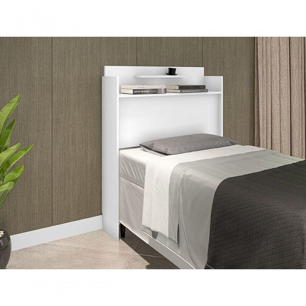 Cabeceira Box Solteiro Thayna Branco 88cm