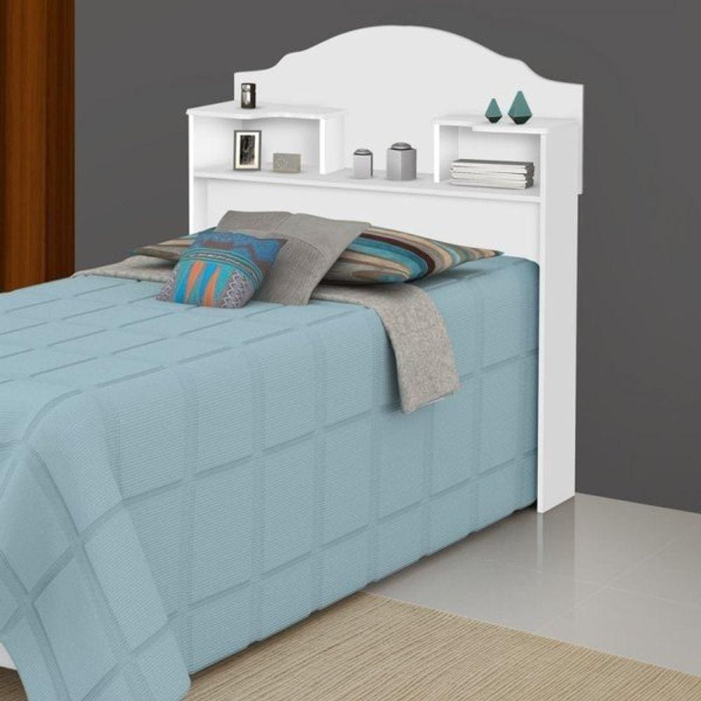 Cabeceira Evelyn Solteiro Branco - Carmolar