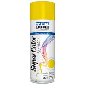 Tinta Spray Super Color Uso Geral 350ml Amarelo Tekbond