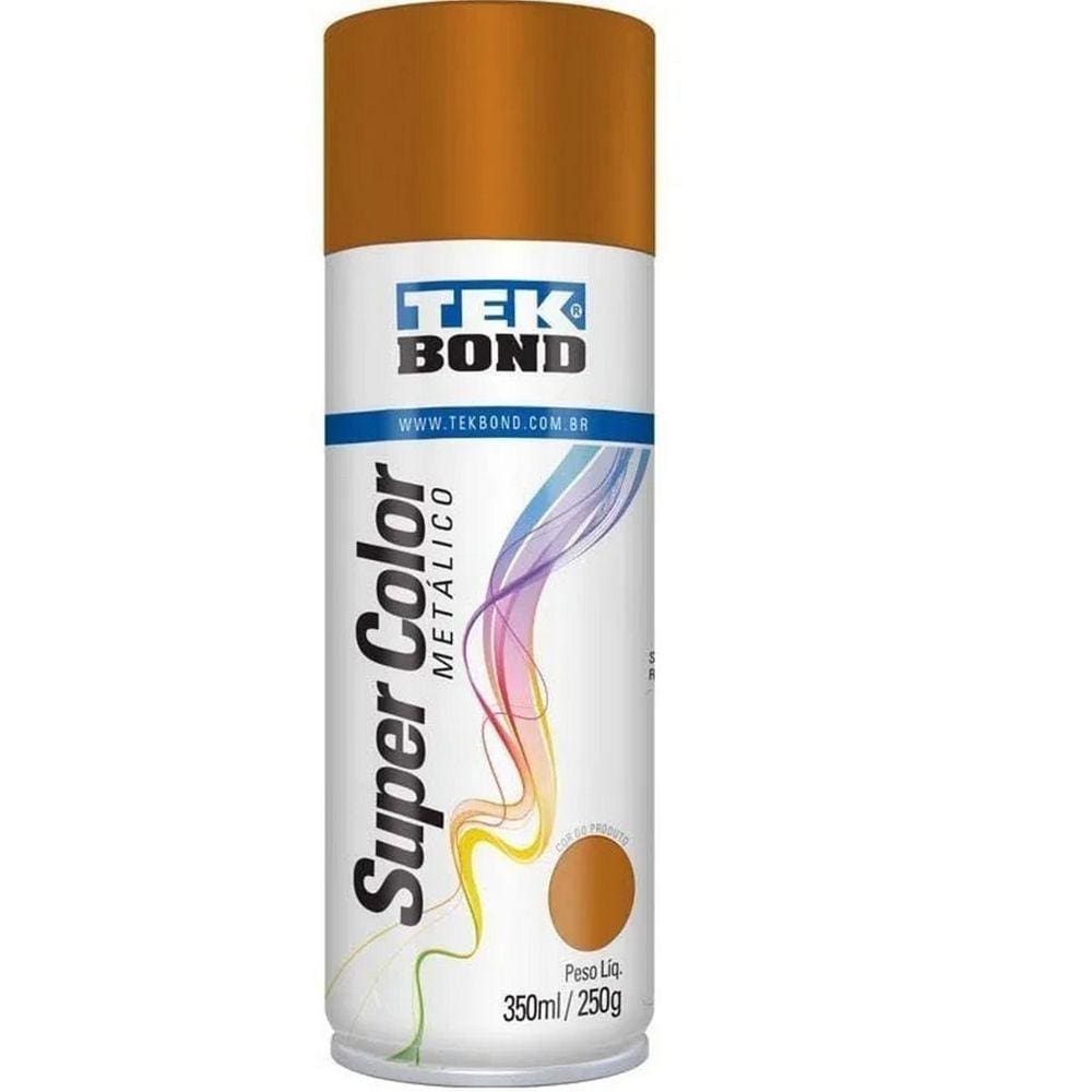 Tinta Spray Super Color Metálica 350ml Cobre Tekbond