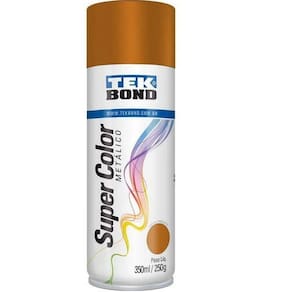 Tinta Spray Super Color Metálica 350ml Cobre Tekbond