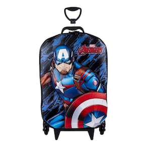 Mochila De Carrinho Capitão America Infantil Em 3D Rígida
