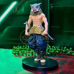 Action Figure Boneco Inosuke Hashibira Demon Slayer 14cm