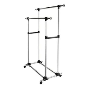 Arara De Roupas Dupla Com Extensor Duo E Rodas 172x102x53cm